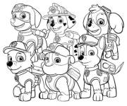 Coloriage et dessins gratuit Stella avec les personnages de Pat Patrouille à imprimer