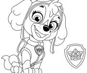 Coloriage Stella avec son &eacute;cusson