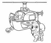 Coloriage et dessins gratuit Stella avec son H&eacute;licopt&egrave;re à imprimer