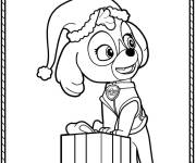 Coloriage et dessins gratuit Stella de Pat Patrouille pour Noel à imprimer