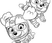 Coloriage Stella et Ruben les chiots