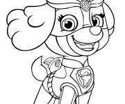 Coloriage Stella le chiot forte