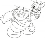 Coloriage Jumba Jookiba et Stitch en français