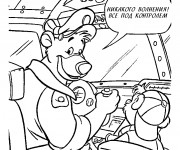 Coloriage baloo avion gratuit à imprimer