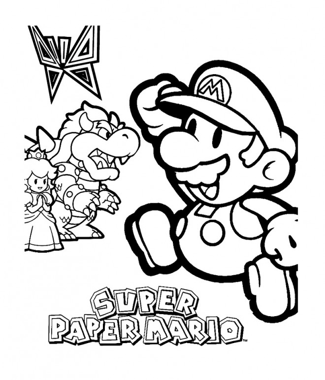 Coloriage et dessins gratuits Super Mario Bros jeux en ligne à imprimer