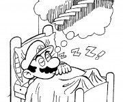 Coloriage Super Mario Bros rêve facile