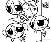 Coloriage Super Nana en laboratoire &agrave; imprimer