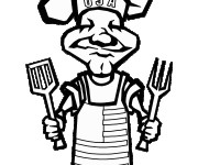 Coloriage Un cuisinier dessin gratuit