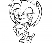 Coloriage et dessins gratuit Sonic Amy Rose à imprimer