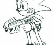 Coloriage Sonic boom prêt au combat