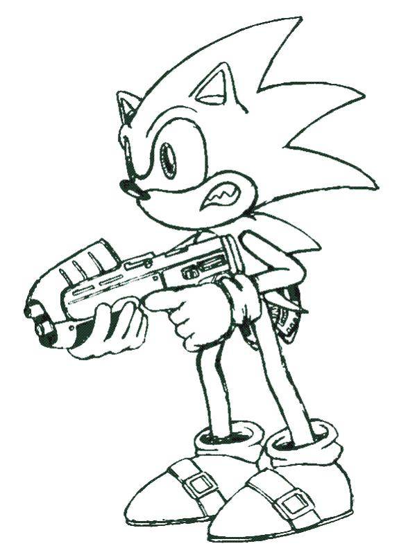Coloriage et dessins gratuits Sonic boom prêt au combat à imprimer