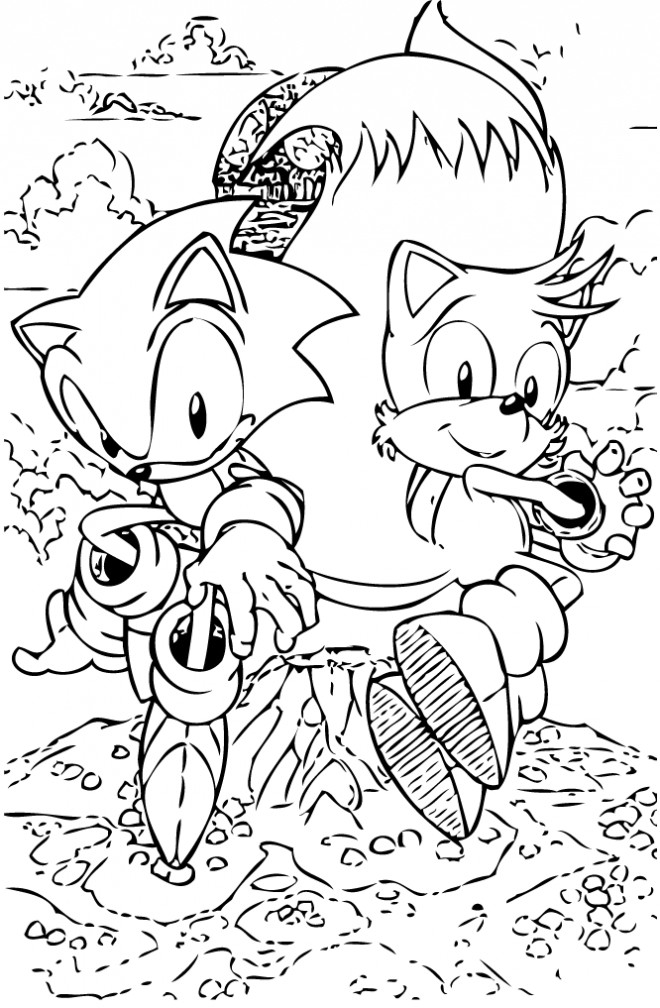 Coloriage Sonic et ses amis dessin gratuit à imprimer