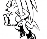 Coloriage et dessins gratuit Sonic Knuckles the Echidna à imprimer