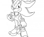 Coloriage et dessins gratuit Sonic shadow à imprimer