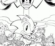 Coloriage Super Sonic 34