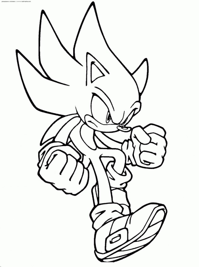 Coloriage Super Sonic 44 dessin gratuit à imprimer