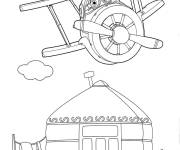 Coloriage et dessins gratuit Albert aide les gens Super Wings à imprimer