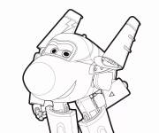 Coloriage Avion de chasse rapide de Super Wings