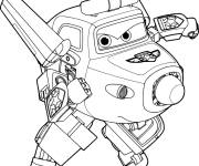 Coloriage Avion de Police Paul