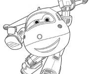 Coloriage Avion d&eacute;termin&eacute; de Super Wings