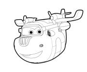 Coloriage Avion Donnie en jaune et bleu