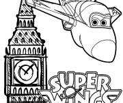 Coloriage et dessins gratuit Avion Jett &agrave; Londres à imprimer