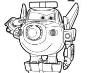 Coloriage Avion Paul en mode robot
