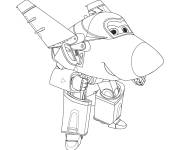 Coloriage et dessins gratuit Avion puissante du monde de Super Wings à imprimer