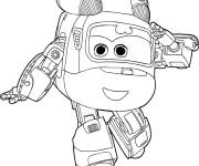 Coloriage Avion sauveteur de dessin anim&eacute; Super Wings