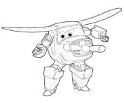 Coloriage et dessins gratuit Avion Super Wings facile à imprimer