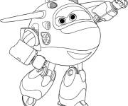 Coloriage Avion vert de Super Wings