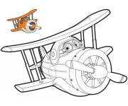 Coloriage Biplan de Super Wings