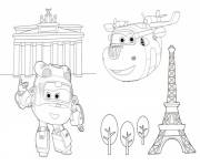 Coloriage Dizzy et Donny en mission &agrave; Berlin et Paris