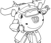 Coloriage Donnie en r&eacute;paration Super Wings