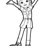 Coloriage Fille Sky r&eacute;partiteur du ciel de Super Wings