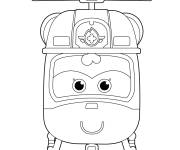 Coloriage et dessins gratuit H&eacute;licopt&egrave;re de sauvetage de Super Wings mignonne à imprimer