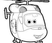 Coloriage H&eacute;licopt&egrave;re Dizzy de Super Ailes