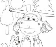 Coloriage Jett et les courses de chiens de tra&icirc;neau