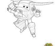 Coloriage Jett ray&eacute; de Super Wings