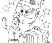 Coloriage Jimbo et l'&eacute;quipe de Super Wings