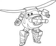 Coloriage L'avion Bello du film anim&eacute; Super Wings