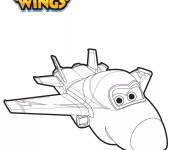 Coloriage L'avion rapide de bande anim&eacute; Super Wings