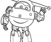 Coloriage L'avion Red Jett rigolo