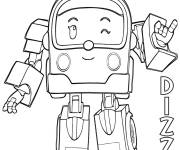 Coloriage L'h&eacute;licopt&egrave;re mignonne de l'&eacute;quipe de Super Wings