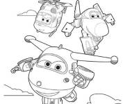 Coloriage Les avions parmi les nuages de Super Wings