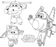 Coloriage Personnages principaux de Super Wings