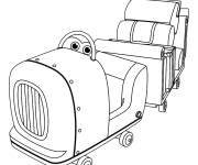 Coloriage Remorquer de bagage de dessin anim&eacute; Super Wings