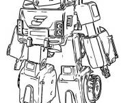 Coloriage et dessins gratuit Robot transformant de Jett Super Wings à imprimer