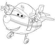 Coloriage Super Wings Aide &agrave; sauver Jett