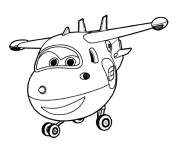Coloriage Super Wings Avion &agrave; r&eacute;action principal